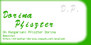 dorina pfiszter business card